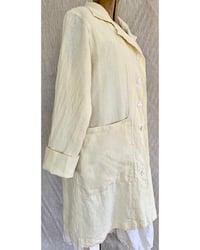 Image 4 of The Sibley Coat in Butter linen