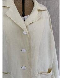 Image 5 of The Sibley Coat in Butter linen