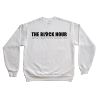 "BSSW" The Black Hour "Unapologetic" Crewneck Sweater in White ( Black Print )