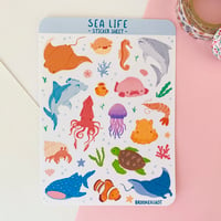 Image 1 of Sea Life Sticker Sheet