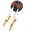 Flower Earrings (Purple Blossom)