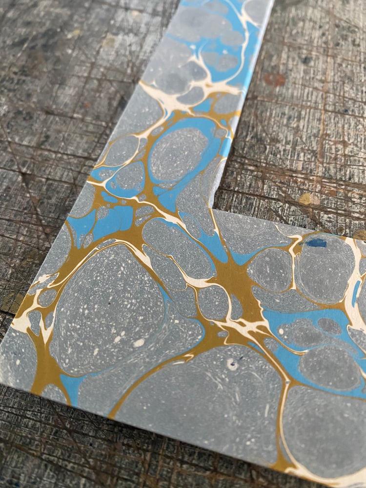 Image of A4 hand marbled mount - No.9