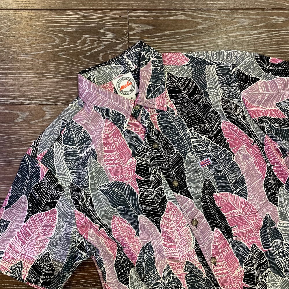 Image of Hele Me Ke Kahe Gray Aloha Shirt 