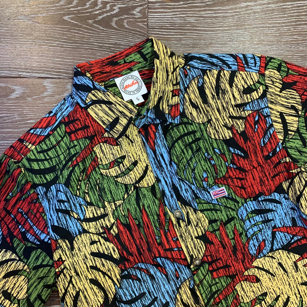 Image of Wai Ho'olu'u Black Aloha Shirt