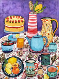 Image 1 of Iced tea and strawberry sponge cake ORIGINAL 