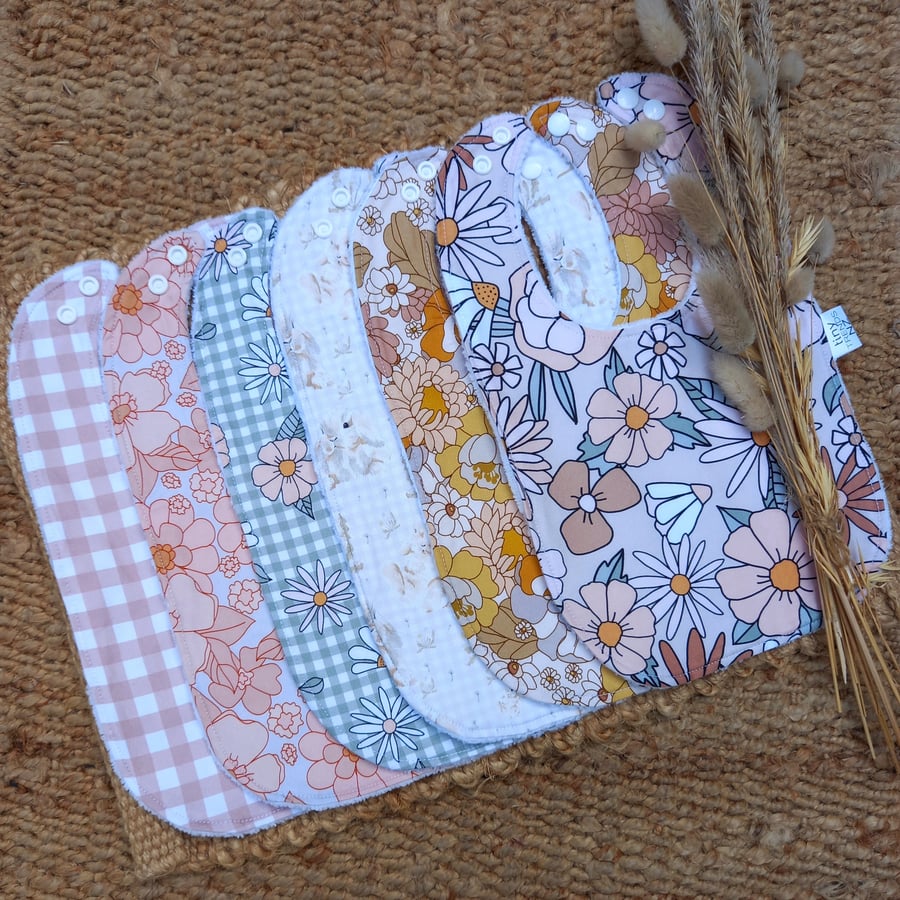 Image of Large Floral Bibs