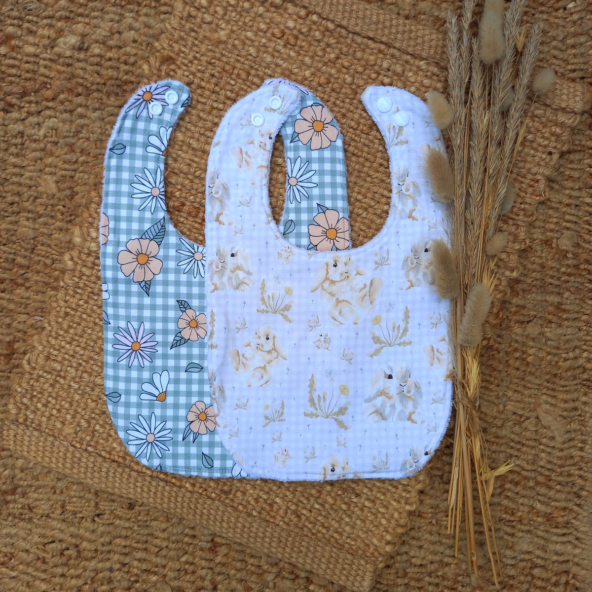 Large Floral Bibs Tiny Trends NZ