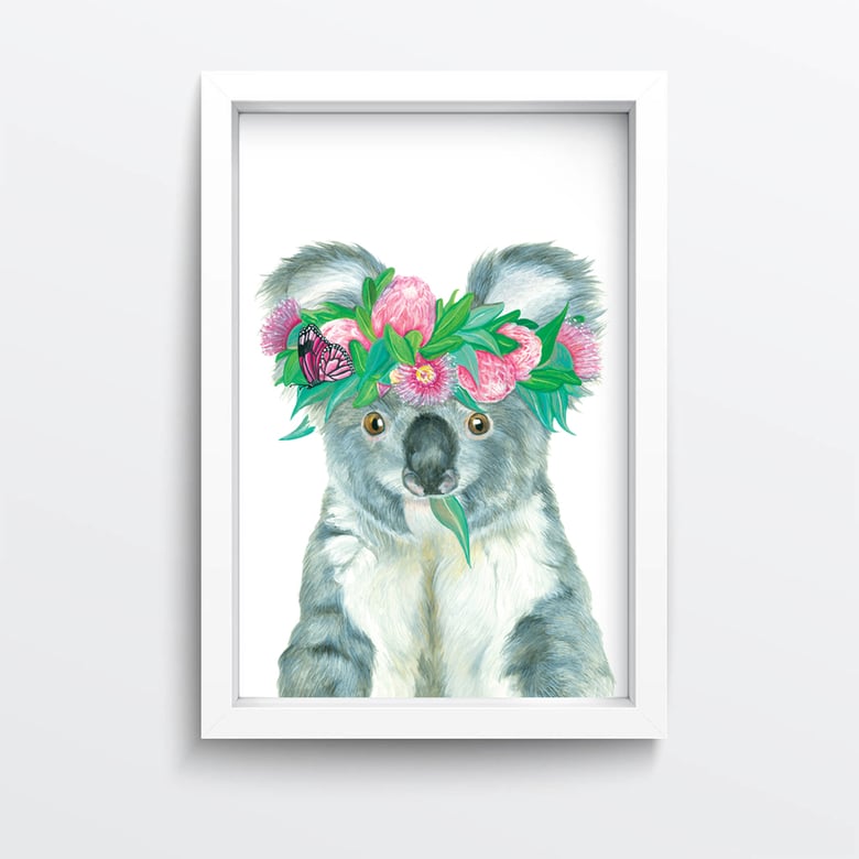 Image of Flower Crown Koala Giclée Print