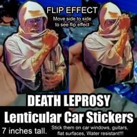 Image 1 of DEATH Leprosy Lenticular Car Window Stickers with flip effect 