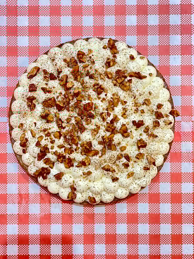 Pecan and vanilla tart