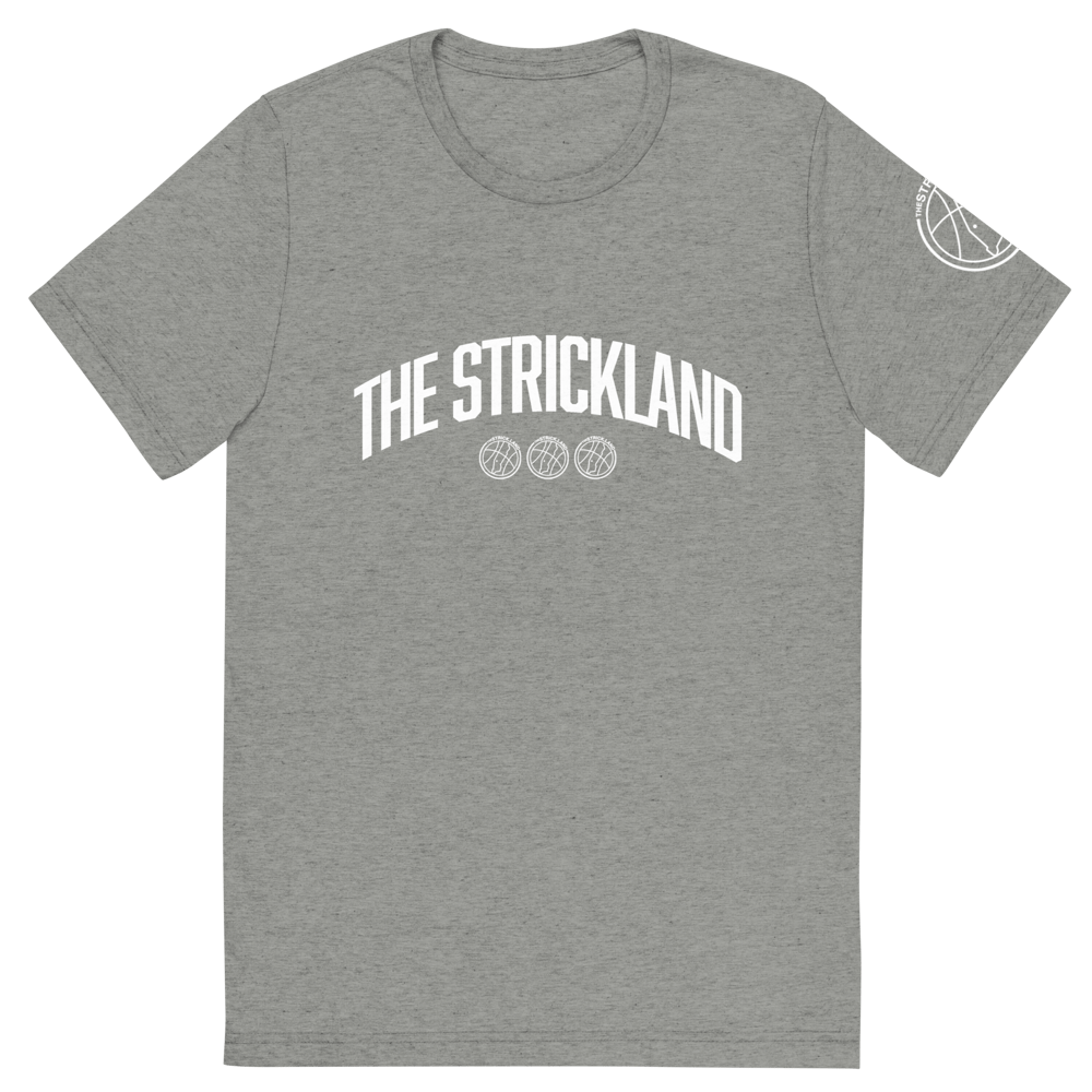 Strickland U (White Text) Tri-Blend Short-Sleeve T-Shirt