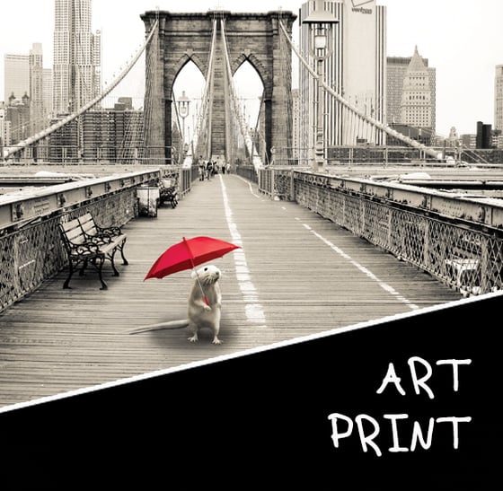 Image of Marty on the Brooklyn Bridge - FINE ART PRINT  