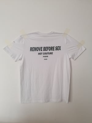 Image of Remove Before Sex White tee