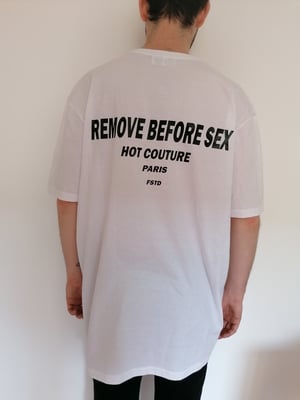 Image of Remove Before Sex White tee