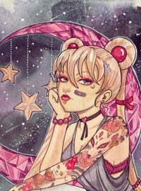 Image 2 of Sailor Moon Fan Art. Watercolour. Print.