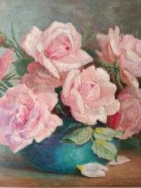 Image 3 of Peinture bouquet de roses anciennes 