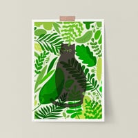 Image 1 of Peeking Cat Print