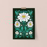 Image 1 of A3 Flower Bloom Pattern Dark