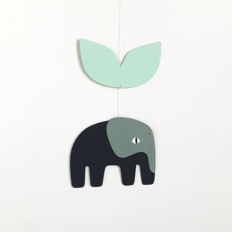 Image of Blaise elephant kaki, paper mobile