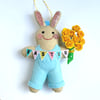 Blue Bunny Easter Yellow Bouquet