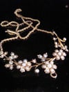 Victorian 15ct yellow gold seed pearl lavaliere necklace allowing drop pendant