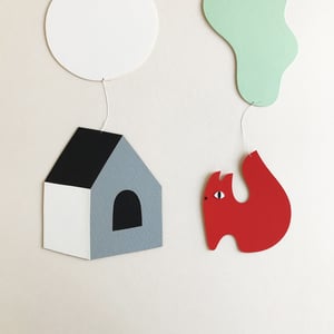 Image of Red Squirrel House, paper mobile
