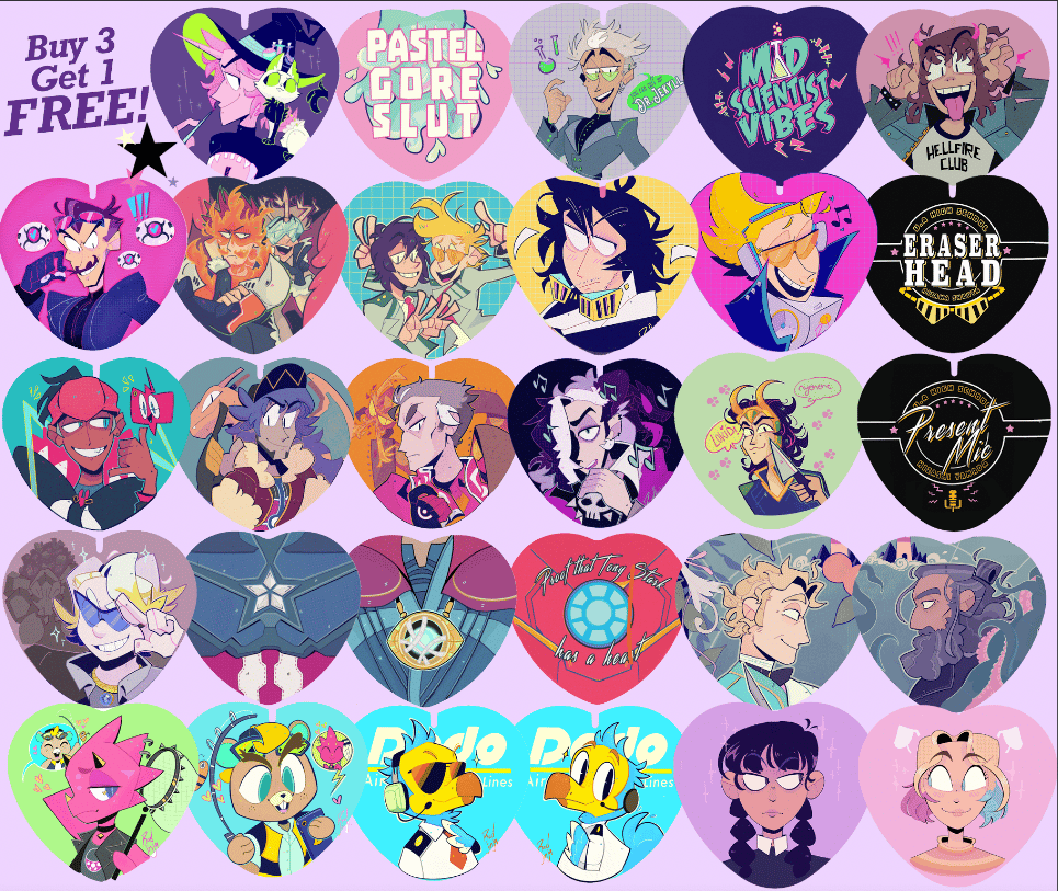 Image of BUY 3 GET ONE FREE BUTTONS