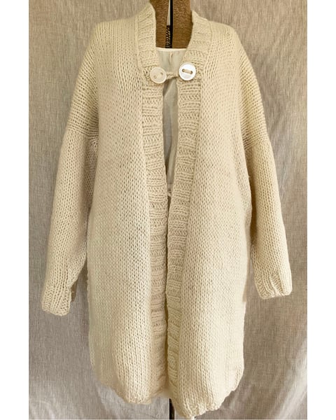 Image of Hand knit luxury sweater/ coat