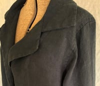 Image 5 of The Sibley Coat in heavy black linen
