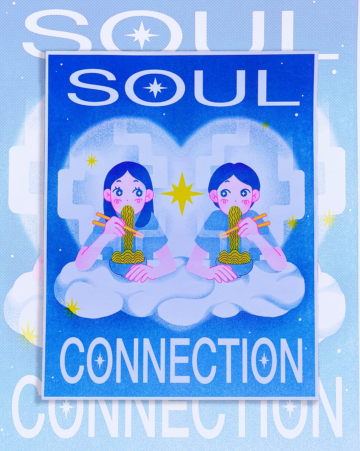 Soul Connection - 11" x 14" Risograph Print