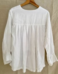 Image 2 of white linen bodice blouse