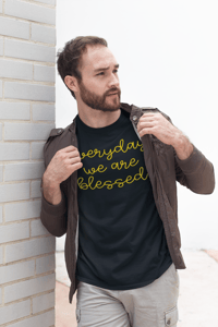 Image 2 of Blessed gold mens t-shirt