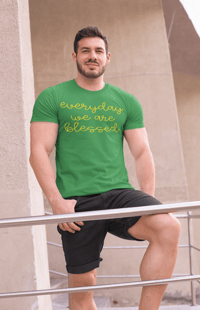 Image 3 of Blessed gold mens t-shirt