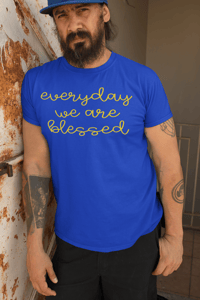 Image 4 of Blessed gold mens t-shirt