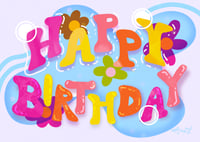 Image 1 of Bubbly Happy Birthday Card
