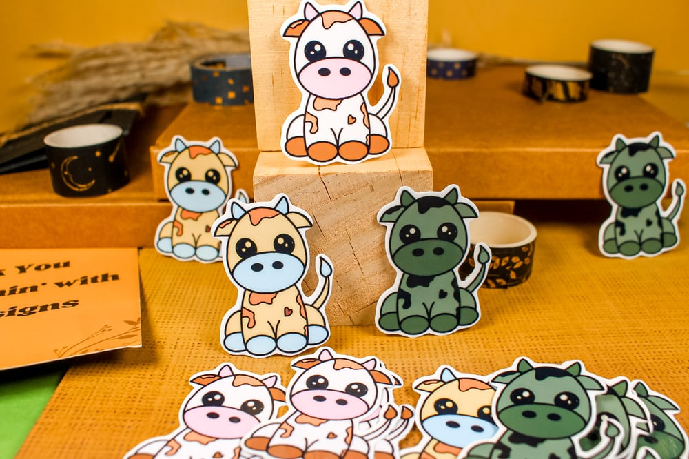 Image of Mini Cow Stickers | Multiple Colors Available | Cow Collection 