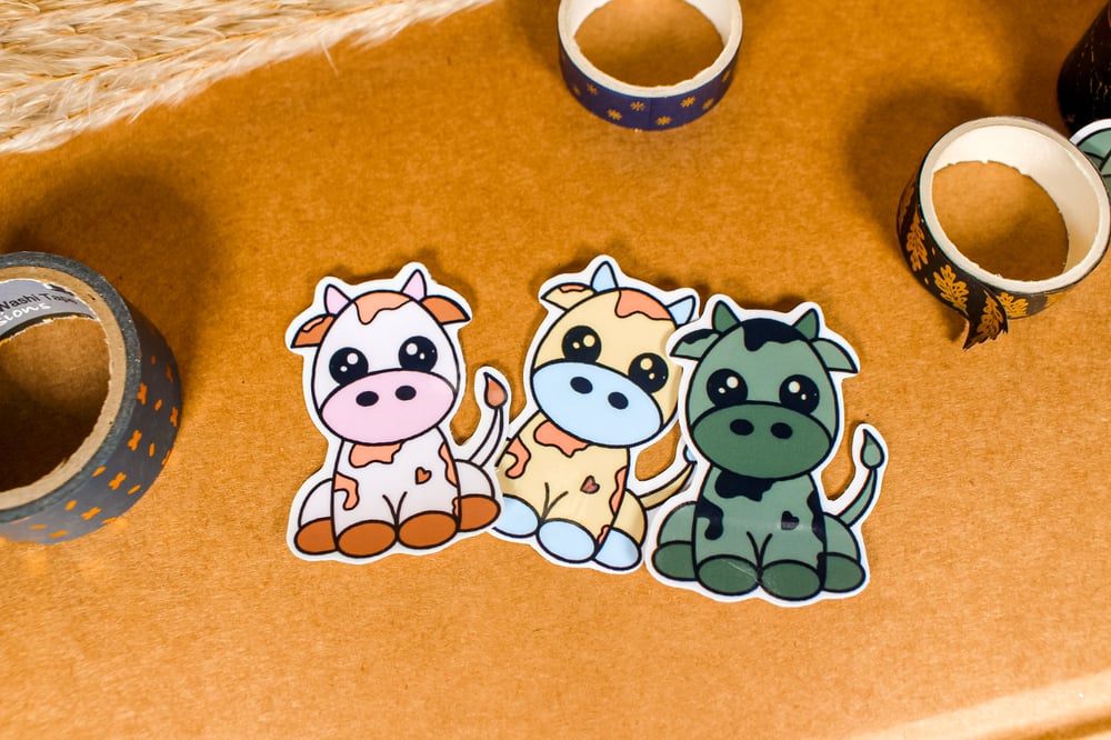 Image of Mini Cow Stickers | Multiple Colors Available | Cow Collection 