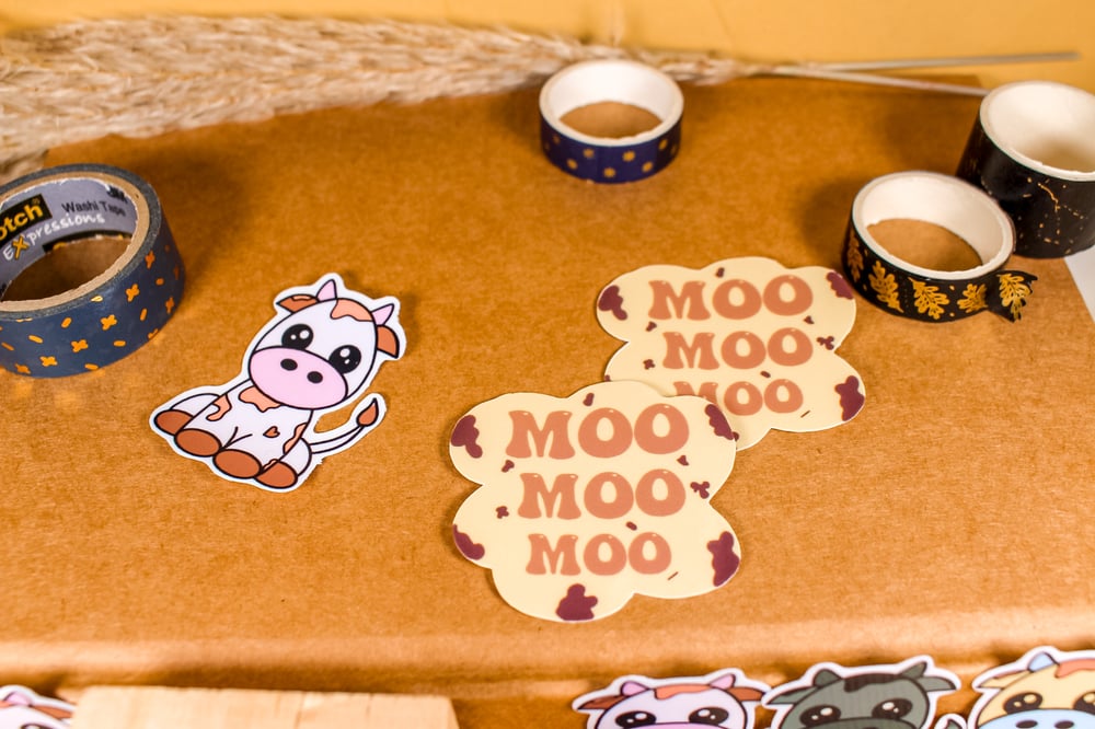 Image of Moo Moo Moo Sticker | Cow Collection 