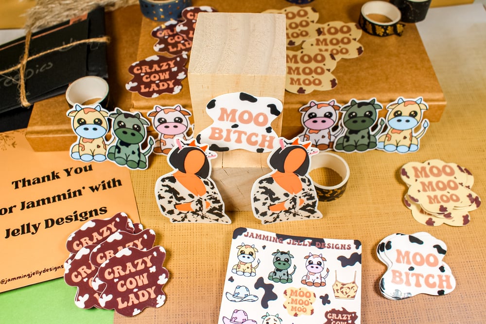 Image of Moo Moo Moo Sticker | Cow Collection 