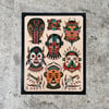 Tribal Masks Print