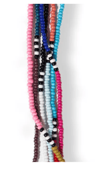 Image 2 of Quinn Stripe and Color Block Beaded Necklace Multicolor