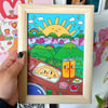 Chinchorreo en las montañas art print