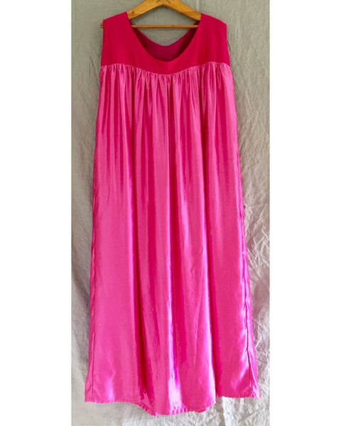 Image of Bodice Gown in Hot Pink Silk Charmeuse