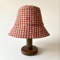 Image 2 of Polly bucket hat red check