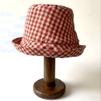 Image 3 of Polly bucket hat red check
