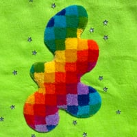 Image 1 of Rainbow Checkered Tufted Wall Hanging