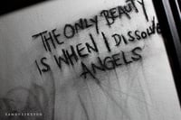 Image 2 of I Dissolve Angels 18 x 24" [Original Charcoal Drawing Framed]