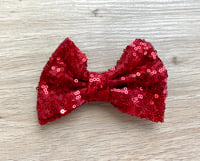 Image 2 of Red/Black Sequin Bow 