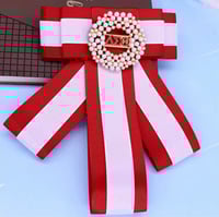 Image 2 of Delta Sigma Theta Ribbon Tie/ Brooch 