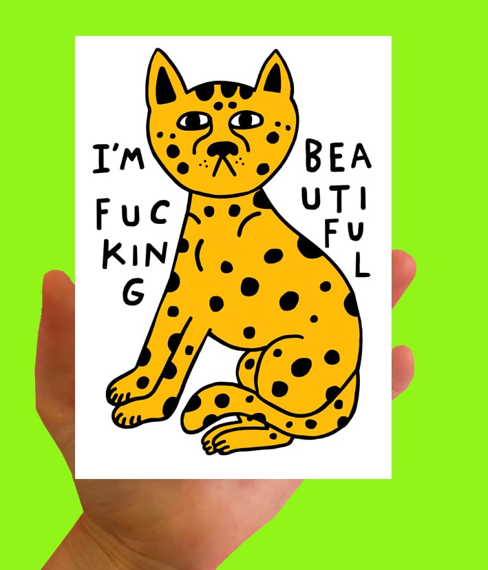 Image of Leopard Postcard 